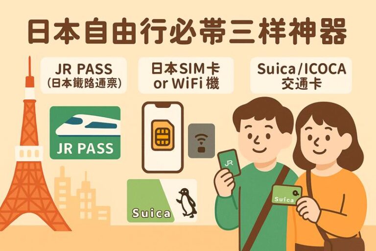 Read more about the article 【去日本自由行必帶三樣神器】JR PASS、西瓜卡、日本網卡是什麼？怎麼買最划算？（含最新優惠折扣）
