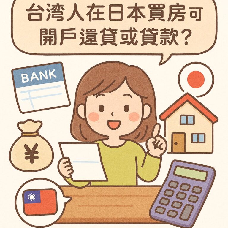 Read more about the article 台灣人在日本買房可以開戶與貸款嗎？流程、條件與注意事項全解析（2025最新版）