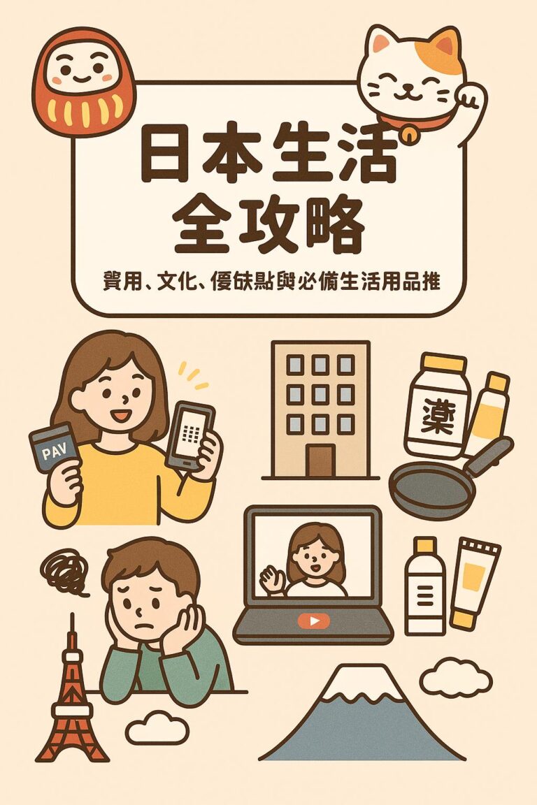 Read more about the article 日本生活費用、文化、優缺點與必備生活用品推薦