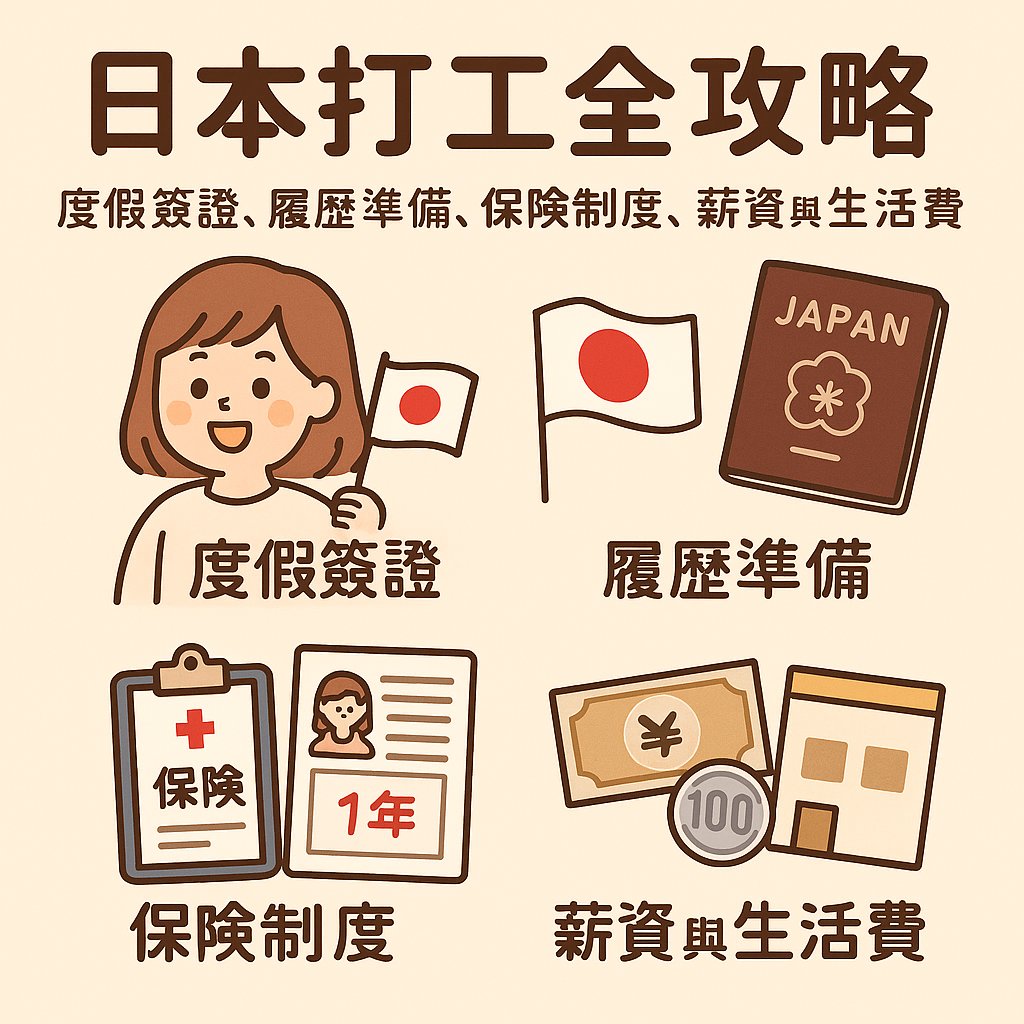 You are currently viewing 日本打工全攻略｜度假簽證、履歷準備、保險制度、薪資與生活費完整解析