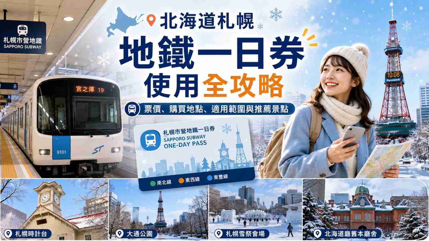 You are currently viewing 北海道札幌地鐵一日券使用全攻略｜票價、購買地點、適用範圍與推薦景點（2026）