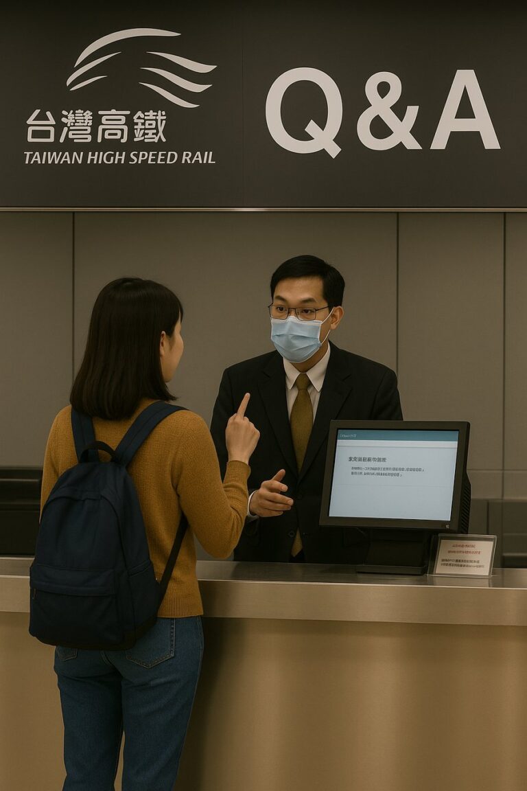 Read more about the article 台湾高鉄チケットQ&A完全ガイド｜予約変更・払い戻し・子供料金・座席指定まとめ【kkdayで予約2026年版】