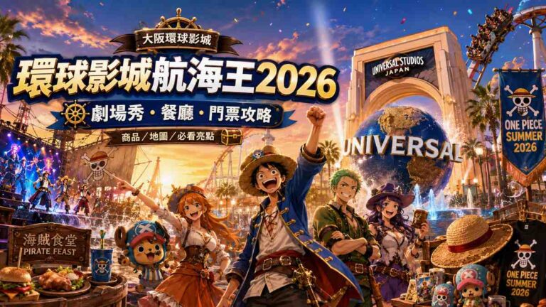 Read more about the article 環球影城航海王劇場秀2026｜大阪環球影城航海王門票、劇場秀、海賊王餐廳、商品與地圖介紹