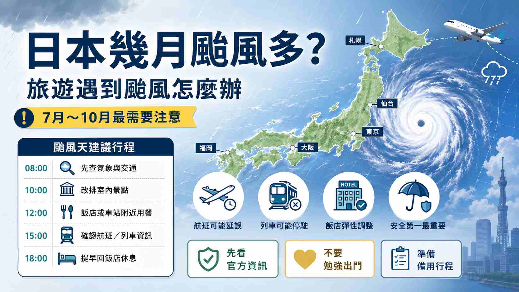You are currently viewing 日本幾月颱風最多？日本旅遊遇到颱風怎麼辦？出發前必看的防災攻略