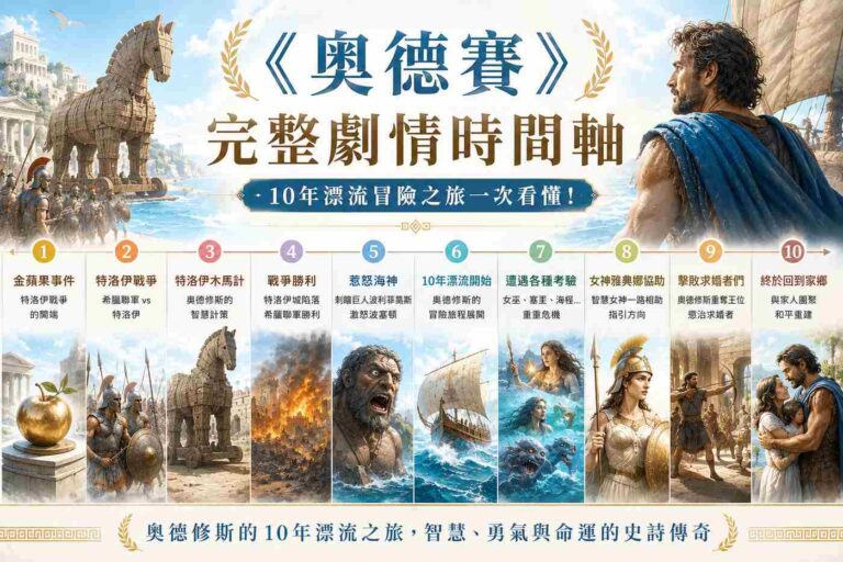 Read more about the article 《奧德賽》完整劇情解析！奧德修斯為何漂流10年？遇到哪些怪物？觀影前必懂7大故事背景