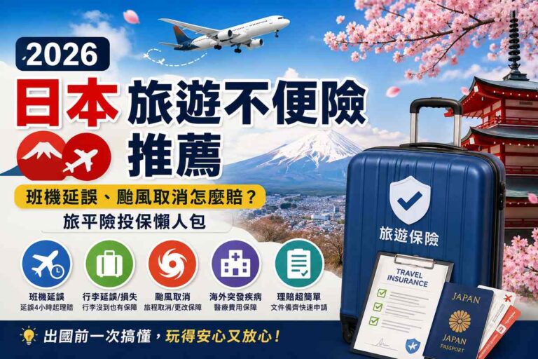 Read more about the article 2026日本旅遊不便險推薦｜班機延誤、颱風取消怎麼賠？旅平險投保懶人包
