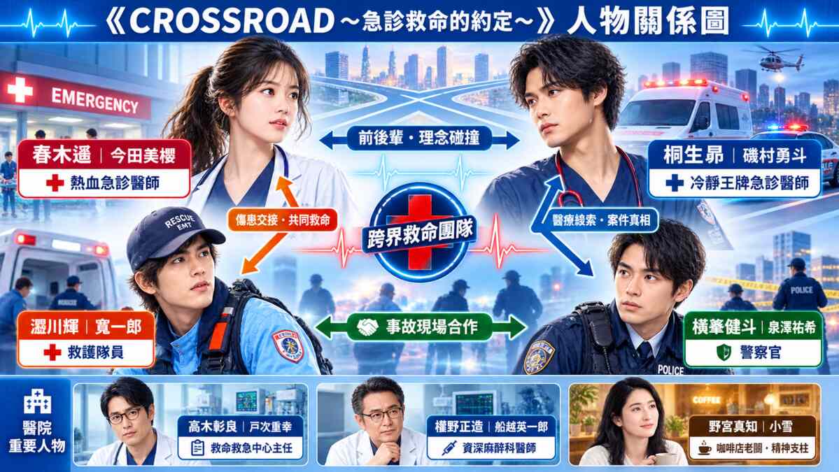 You are currently viewing 《CROSSROAD～急診救命的約定～》劇情、人物關係、演員陣容！今田美櫻化身熱血急診醫師